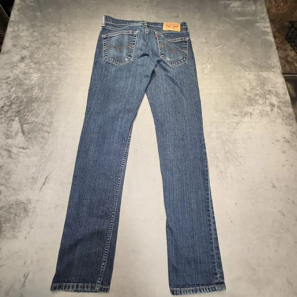 Levi's 511 Slim Jeans Mens 32x34 Blue Tapered Denim Medium Wash Cotton